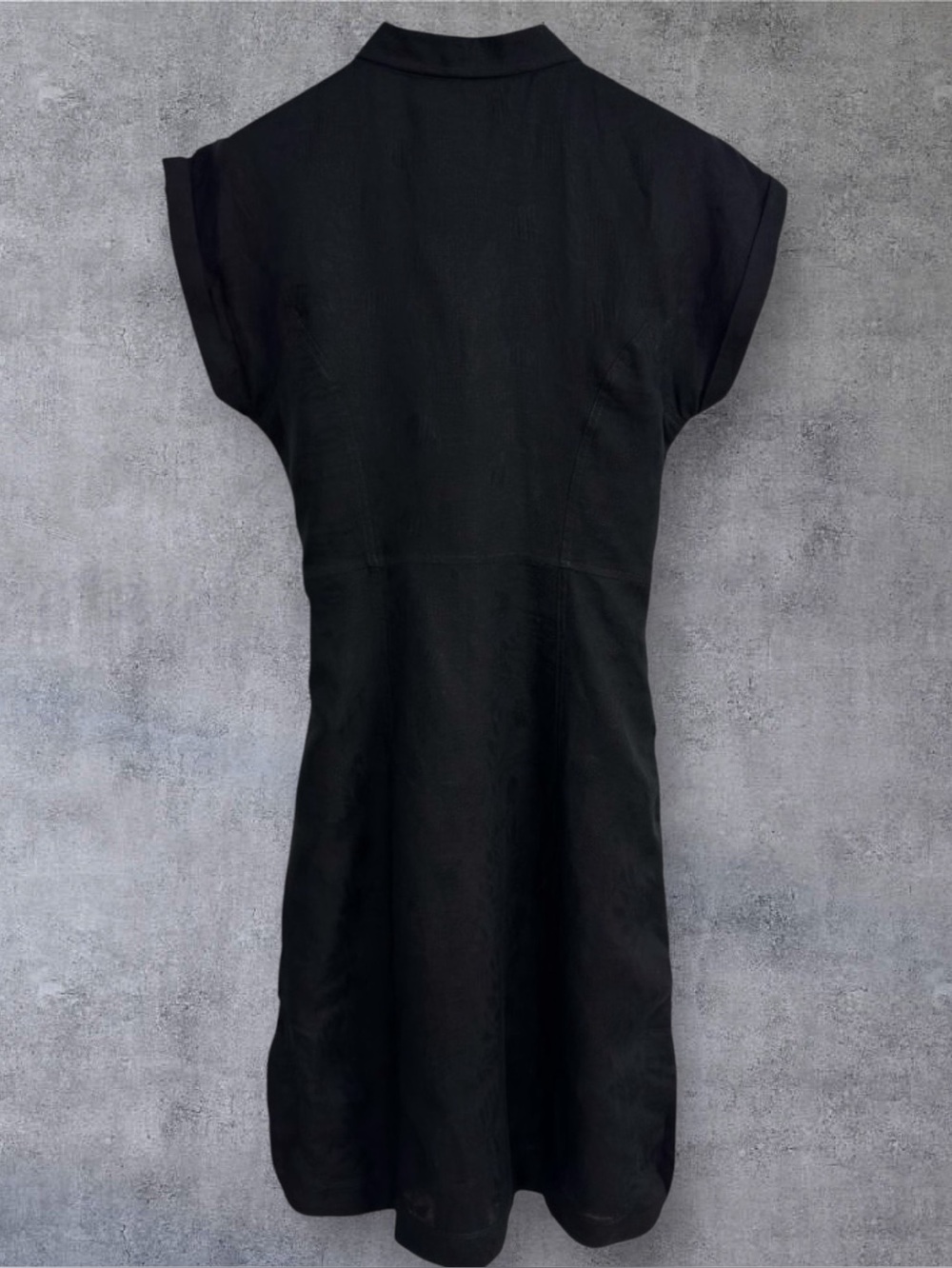 Anthropologie Kamryn Linen Blend Floral Button-Front Tie Shirt Dress size 8 - Picture 4 of 11